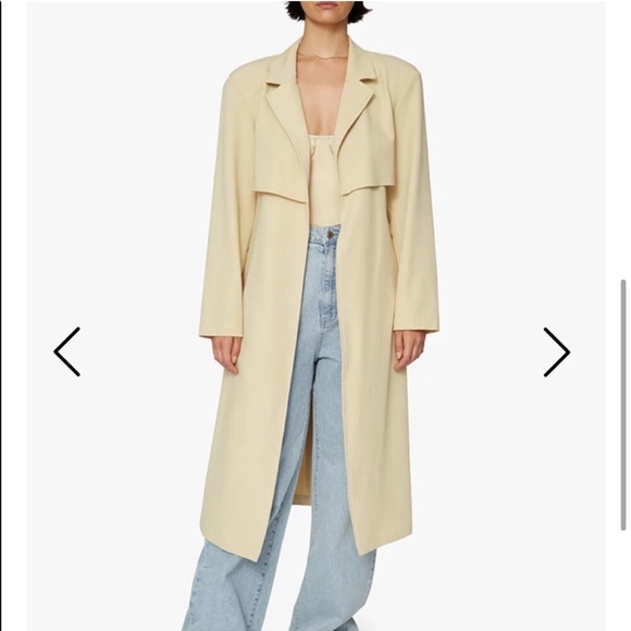 Danielle Bernstein weworewhat Long trench coat in taupe - Picture 5 of 9